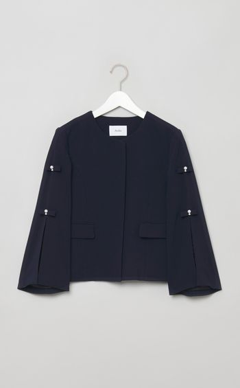 パールリボンノーカラージャケット