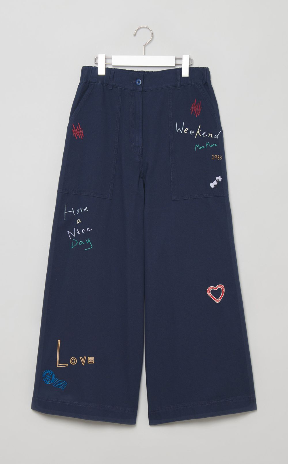 エンブロイダリーコットンワークパンツ