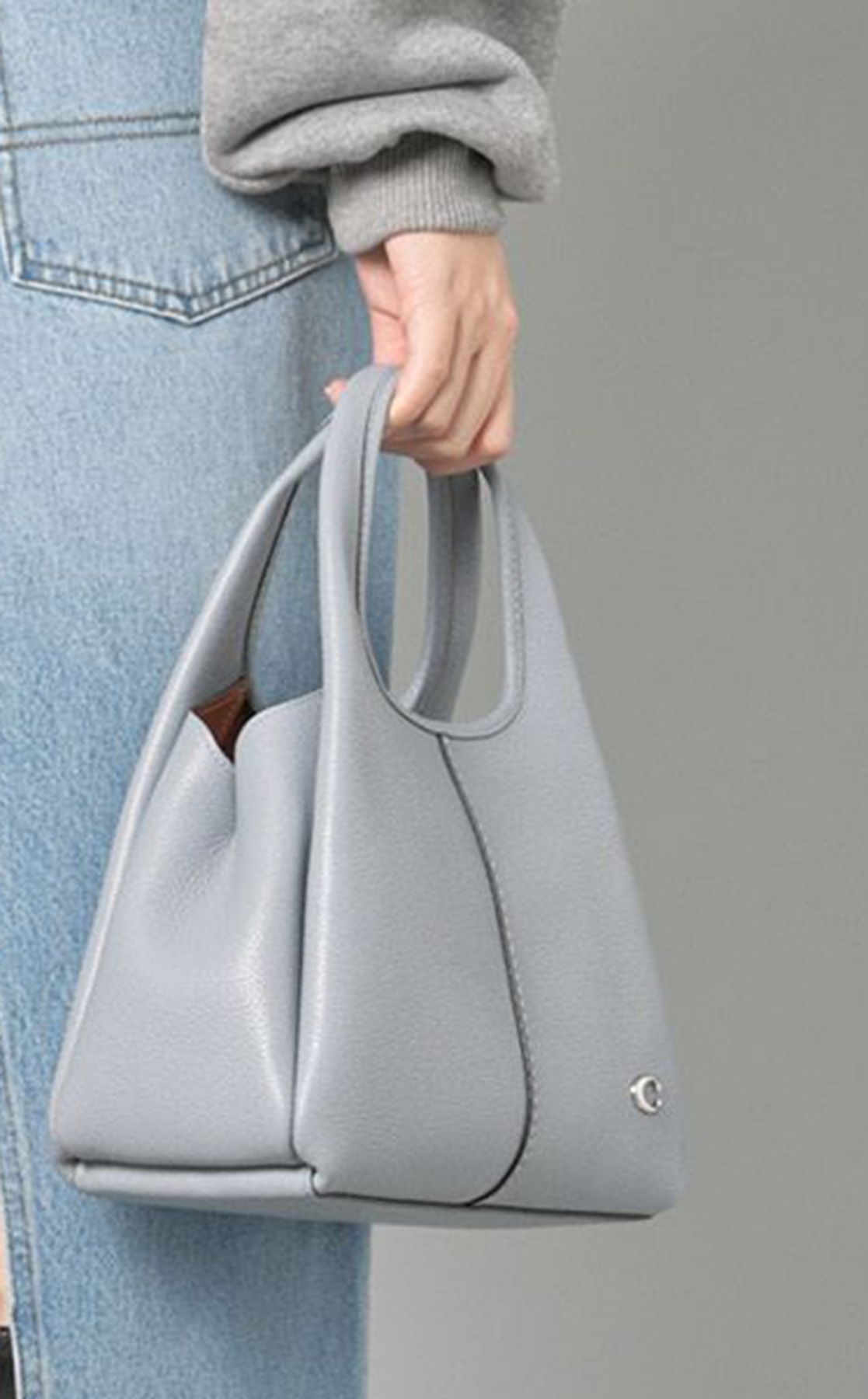 COACH ショルダーバッグ グレー レザー COACH｜ラナレザーショルダーバッグ