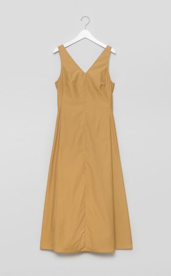 Vネックバックオープンワンピース