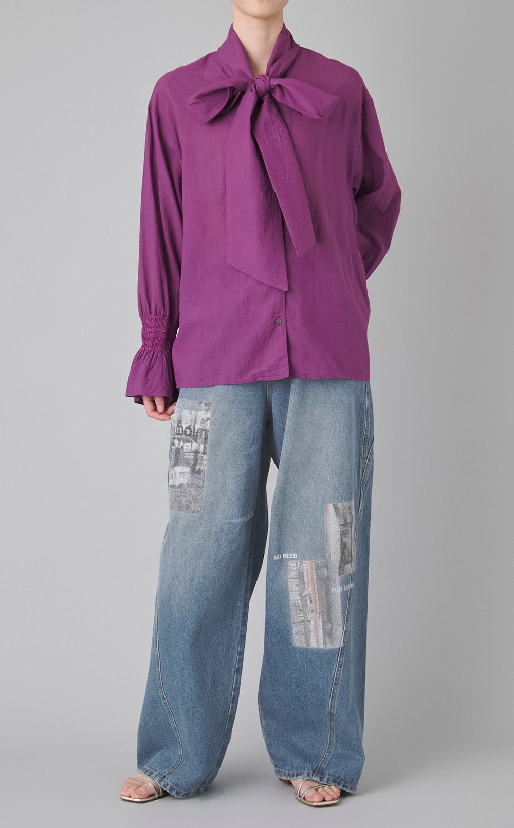 フォトプリントデニムパンツ