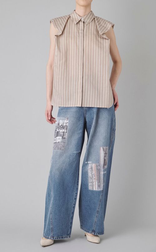 フォトプリントデニムパンツ