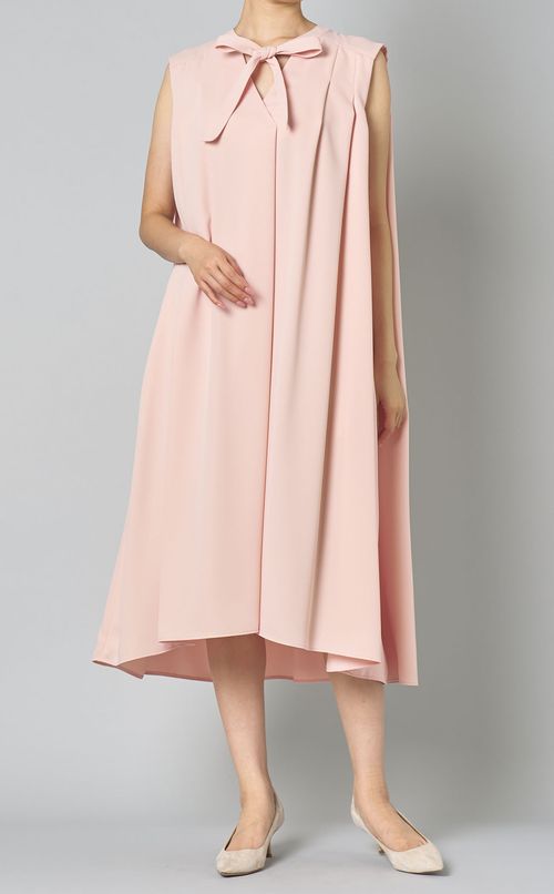 ノースリーブタックドレープワンピース