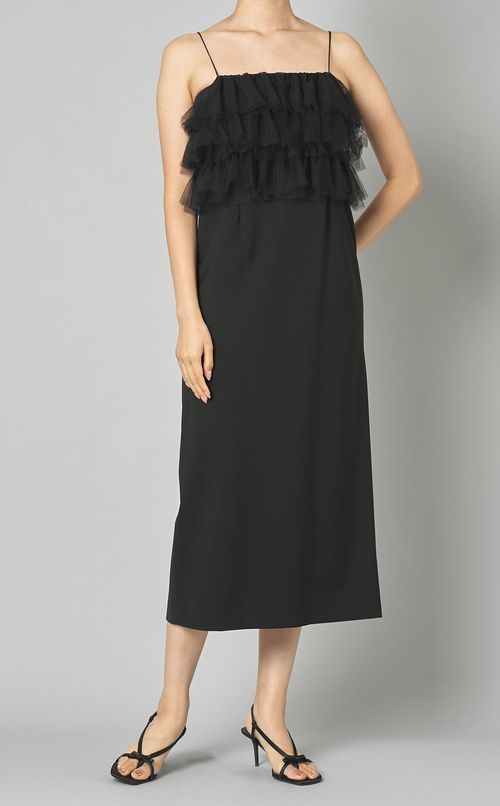 チュールフリルキャミワンピース