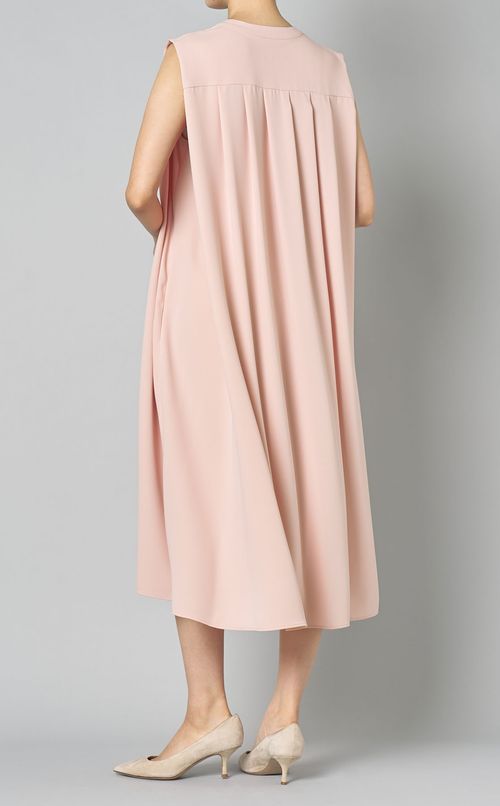 ノースリーブタックドレープワンピース