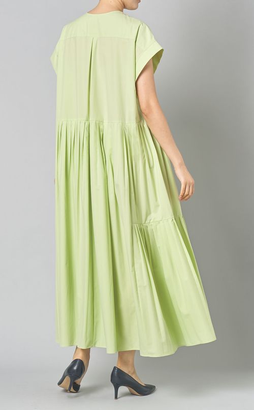 タフタタックティアードドレス