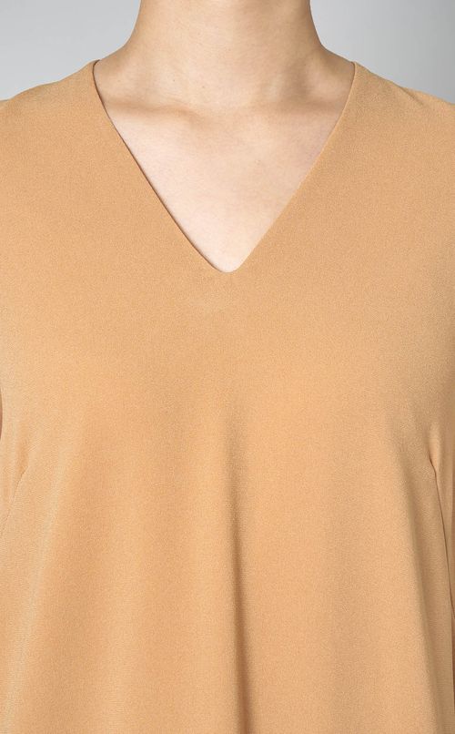 バイカラー切替Aラインワンピース