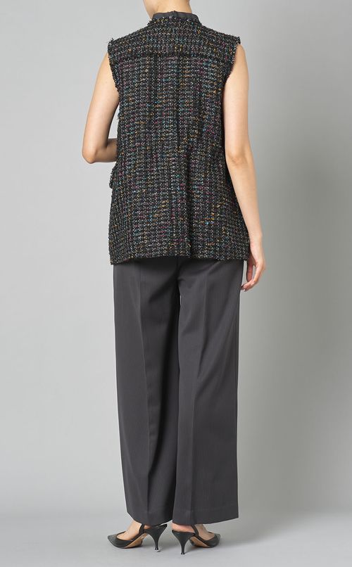 カラフルツイードポケットジレ