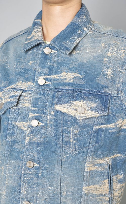 サードタイプジャガードデニムブルゾン