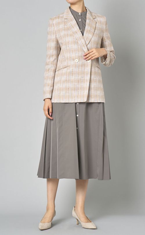 カラーツイードダブルジャケット