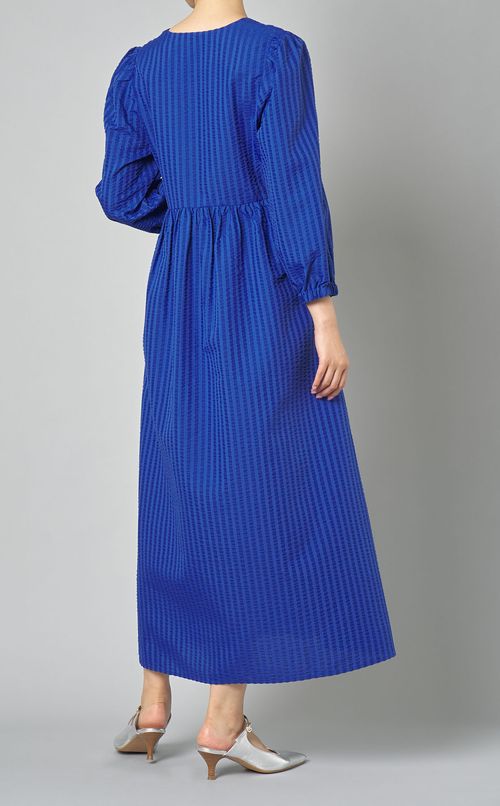 トーンストライプVネックワンピース