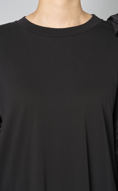 プリーツ切替スウェットワンピース