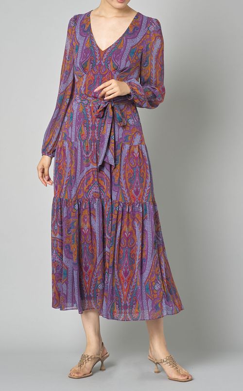 ペイズリープリントドレス