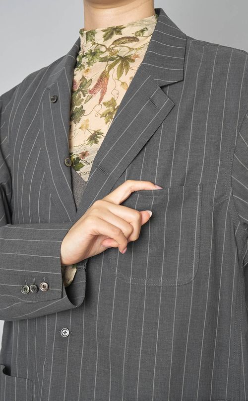 ピンストライプリバーシブルジャケット