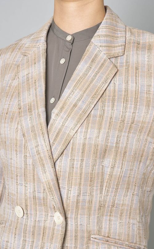 カラーツイードダブルジャケット