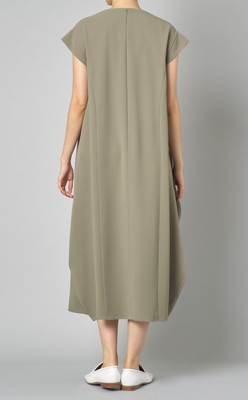 アシンメトリードレープワンピース