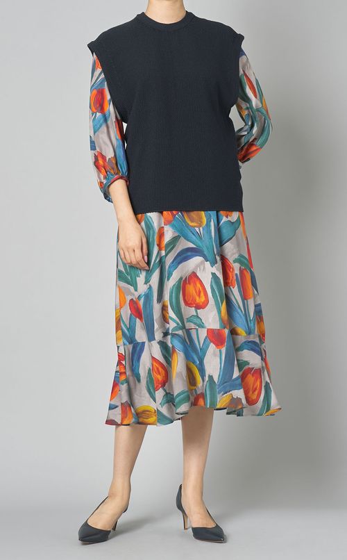 モスステッチニットベスト