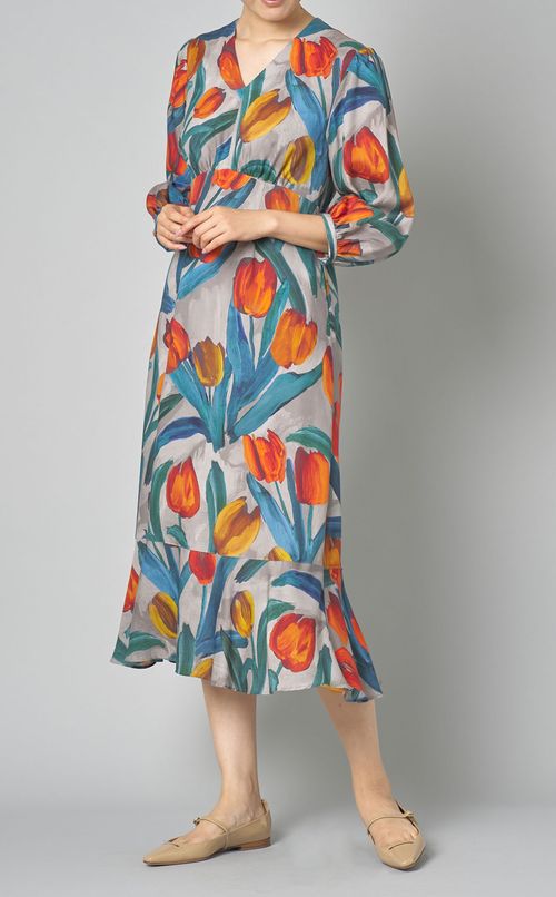 チューリッププリントワンピース