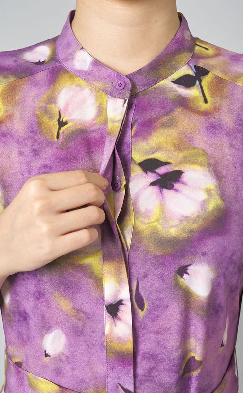 フラワープリントベルテッドワンピース