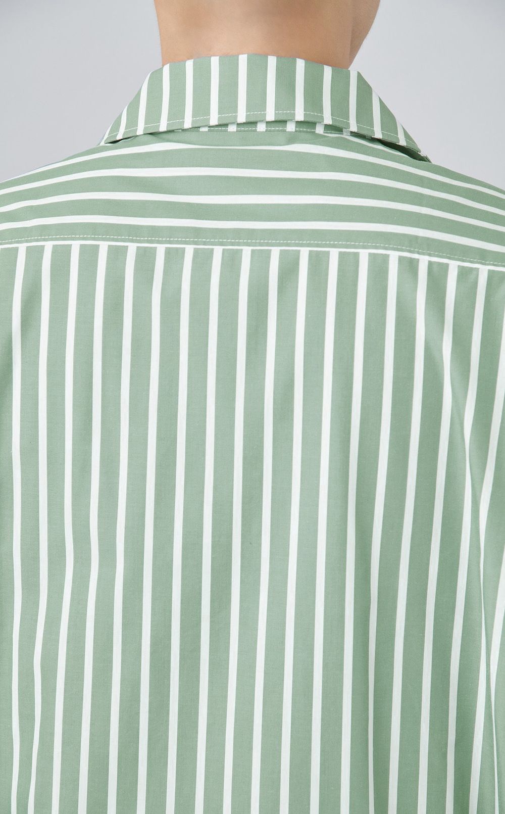 ストライプオープンカラーシャツ