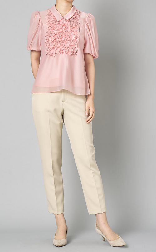 フリルギャザーブラウス