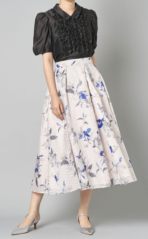 カットジャガードタックスカート