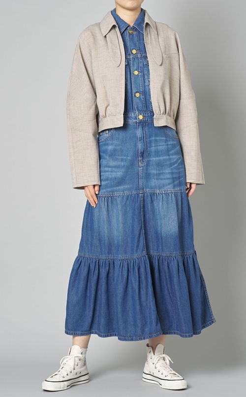 ライトメランジショートブルゾン