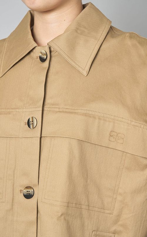 ヘリンボーンフリルスリーブブルゾン