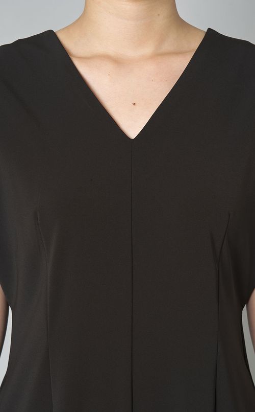 ストレッチツイルVネックオールインワン