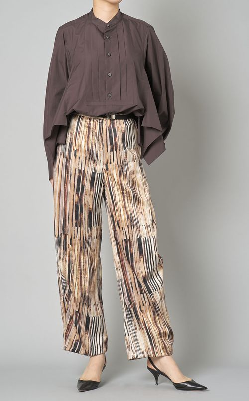 ベルト付きコンフォートワイドパンツ