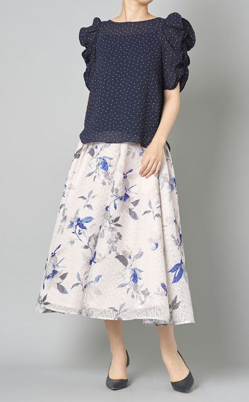 カットジャガードタックスカート