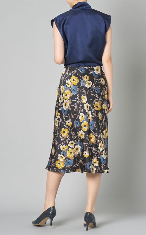 フラワープリントフレアスカート