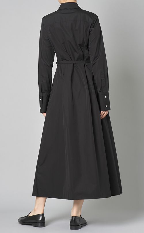 コットンベルテッドシャツワンピース