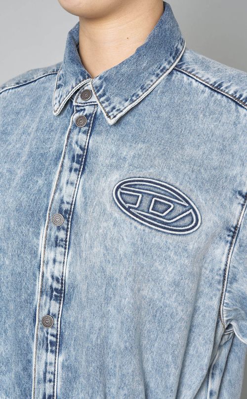 ライトデニムドローコードワンピース