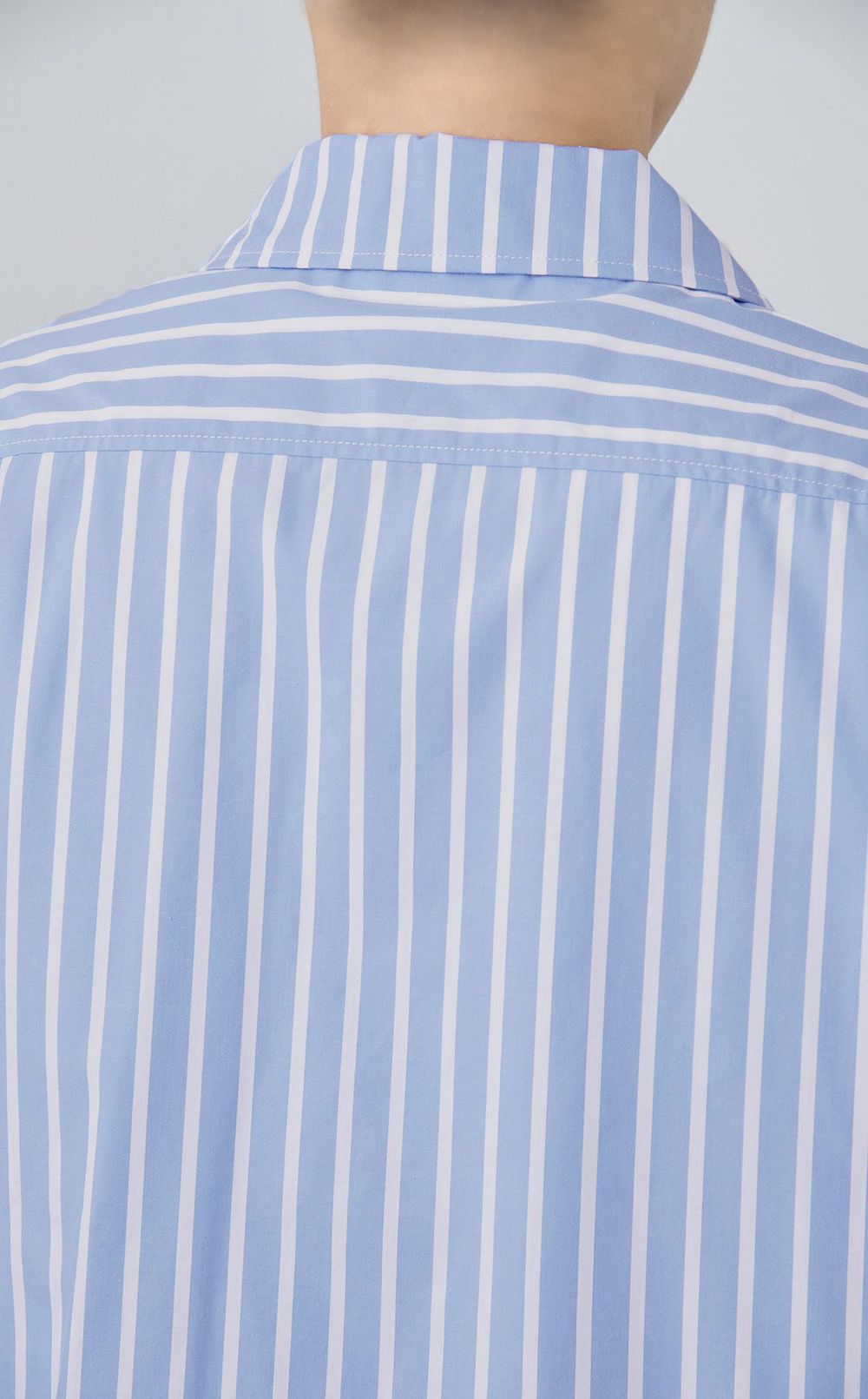 ストライプオープンカラーシャツ