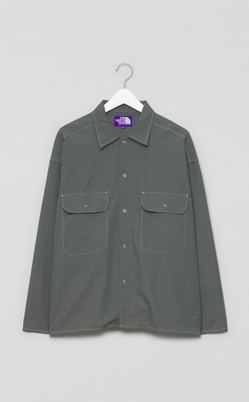 コットンピケワークシャツ