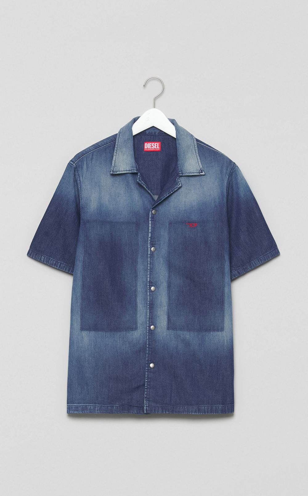 デニムオープンカラーシャツ