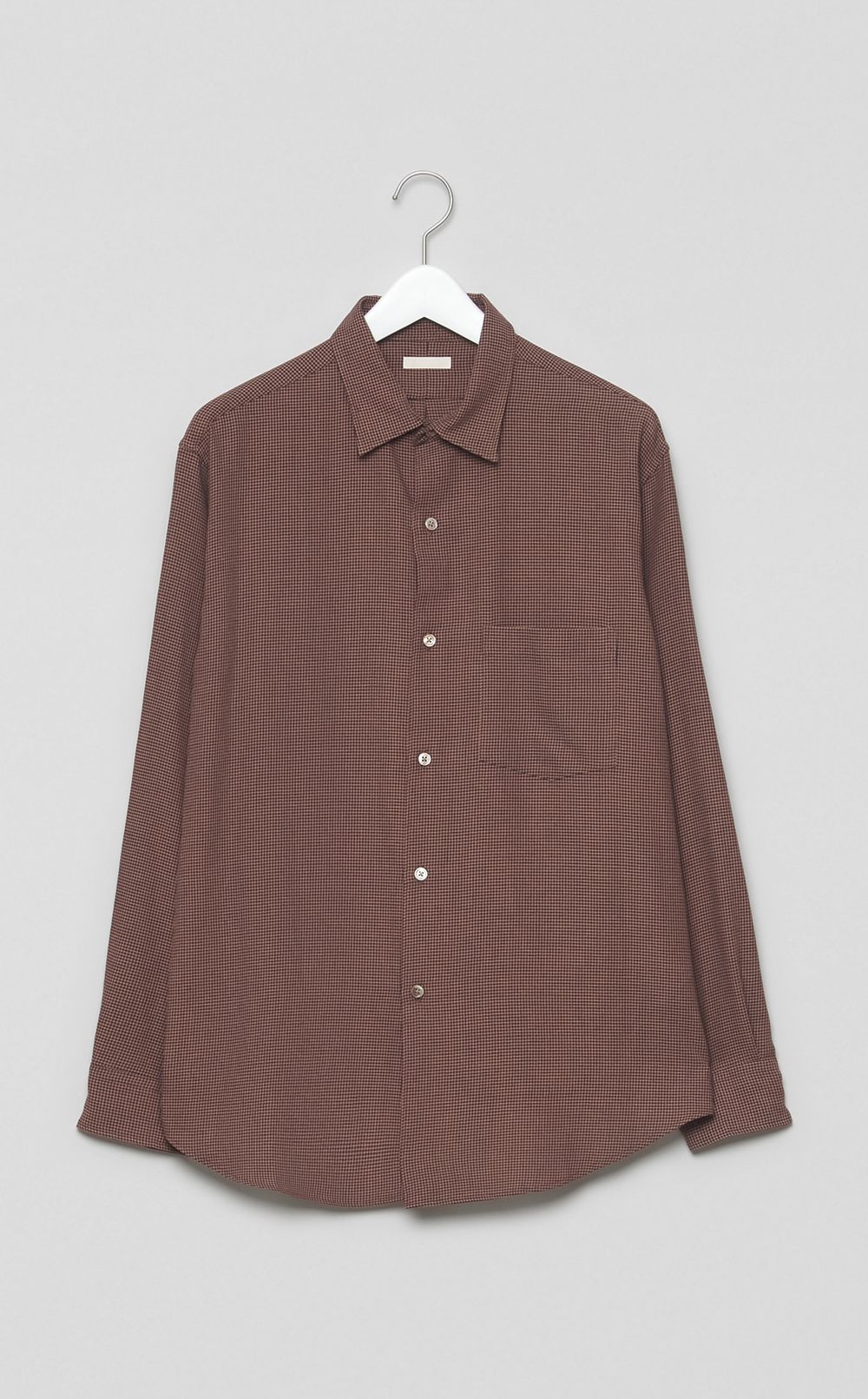 レーヨンリネンチェックシャツ