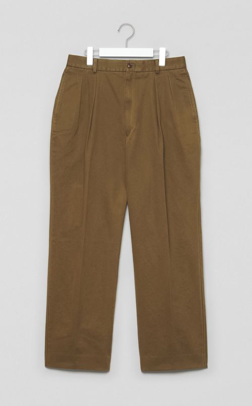 コットン2タックチノパンツ