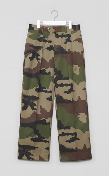 カモフラ2タックワイドパンツ