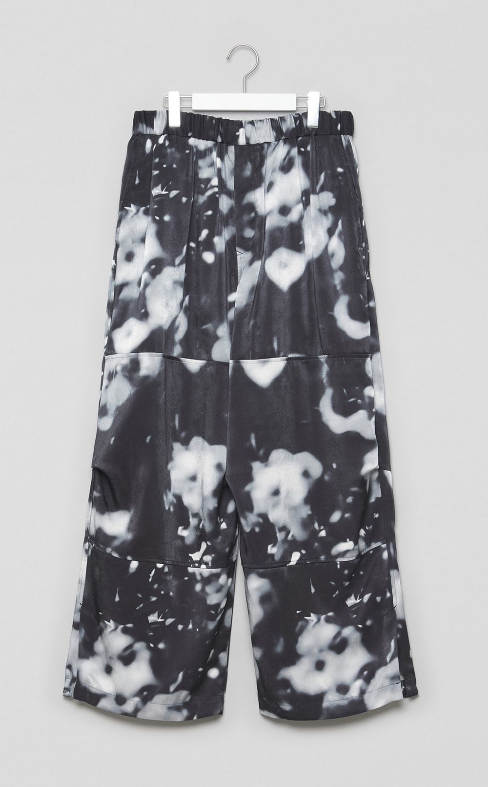 ボカシプリントワイドスリットパンツ