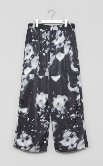 ボカシプリントワイドスリットパンツ