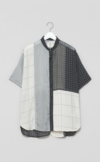 【reADdress】リメイクスタンドカラーシャツ