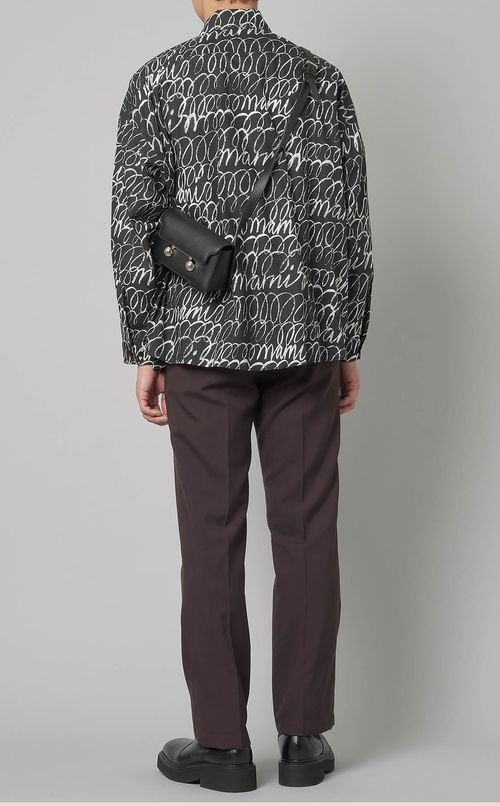 スクラブルプリントポプリンシャツ