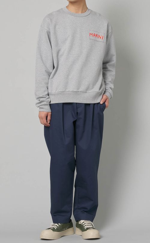 コットンギャバジンタックパンツ