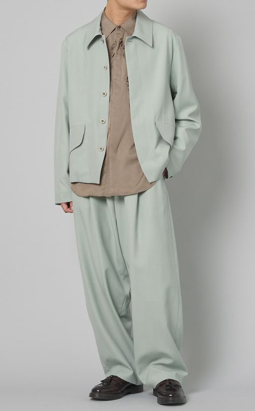 ウールトロピカルワイド2タックパンツ