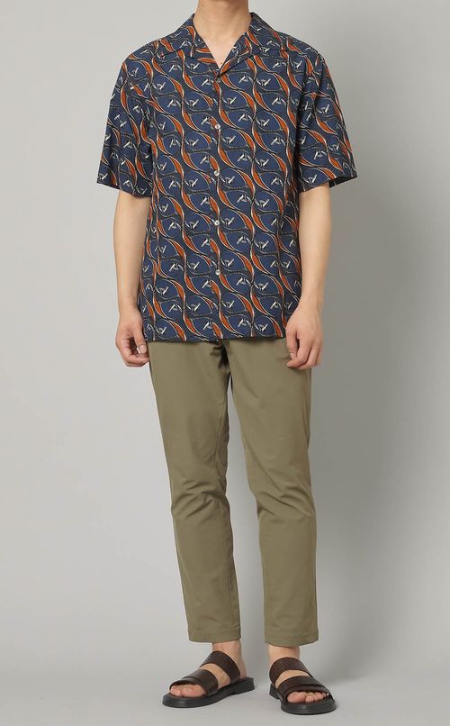 バティック柄ショートスリーブシャツ