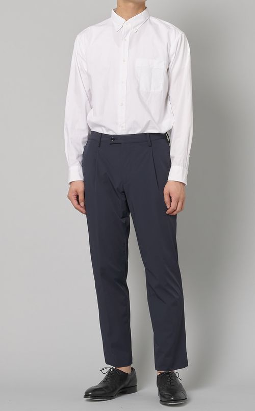 ナイロンストレッチ1プリーツパンツ