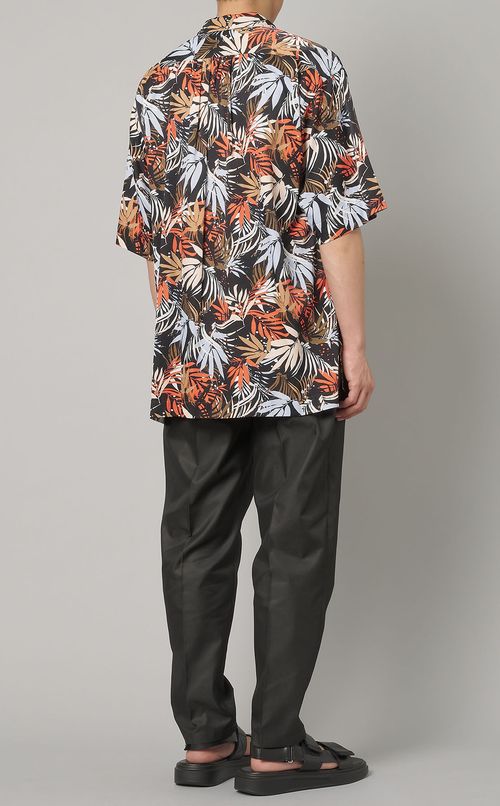 ツイルプリントアロハシャツ