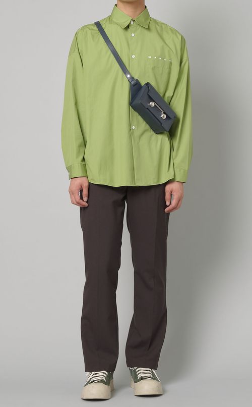 コットンポプリンロゴシャツ